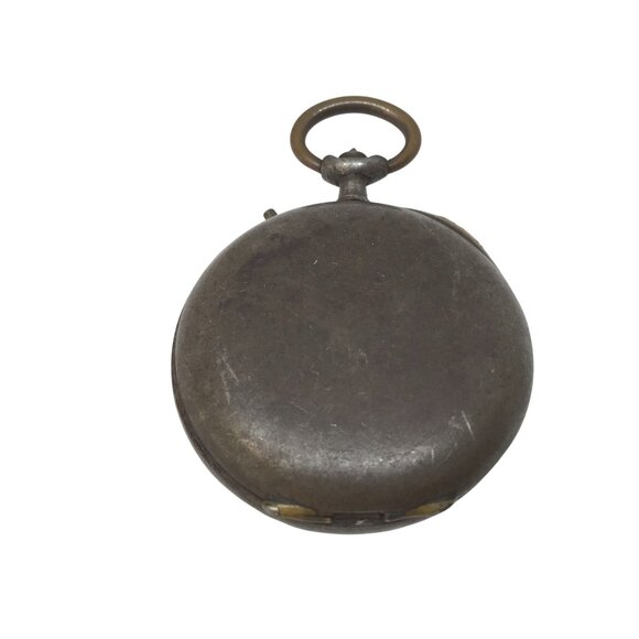 Antique Swiss Pocket Watch Case Locket Keepsake Relic Late 1800s Steampunk Parts - Picture 11 of 13